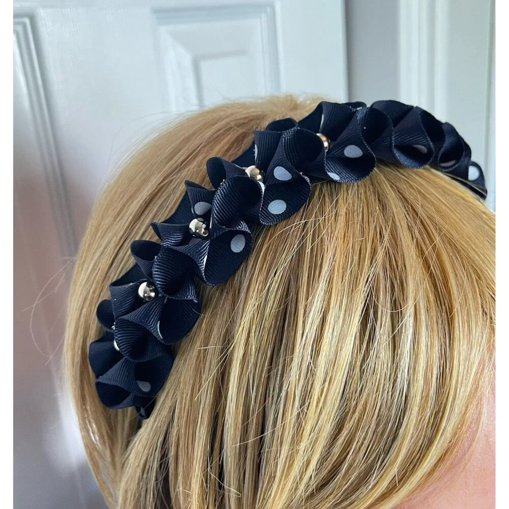 New Headband & band with decorative flowers set for girls